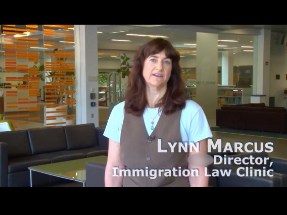 Immigration Law Video Thumbnail - Still of Lynn Marcus, Director, Immigration Law Clinic