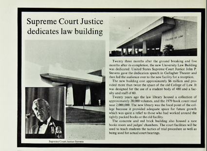 Speedway building dedicated by Supreme Court Justice news article