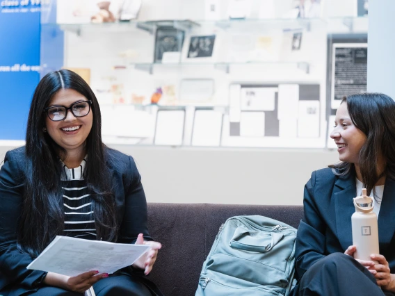 Students preparing for interview 