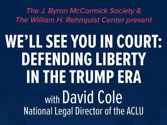 McCormick Lecture 2020 with David Cole
