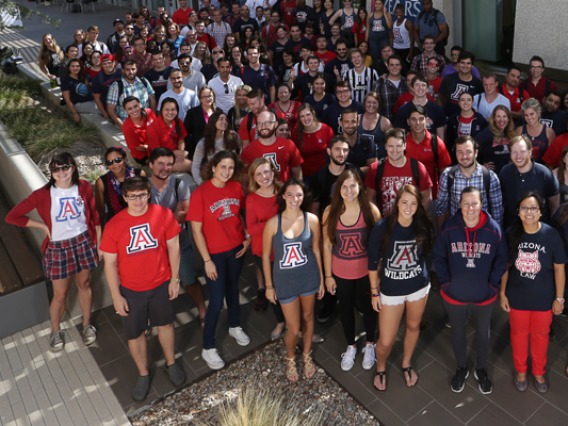 University of Arizona Law student group at Homecoming outside the school