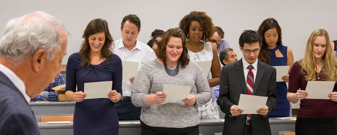 University of Arizona Law students take the oath after passing the bar exam