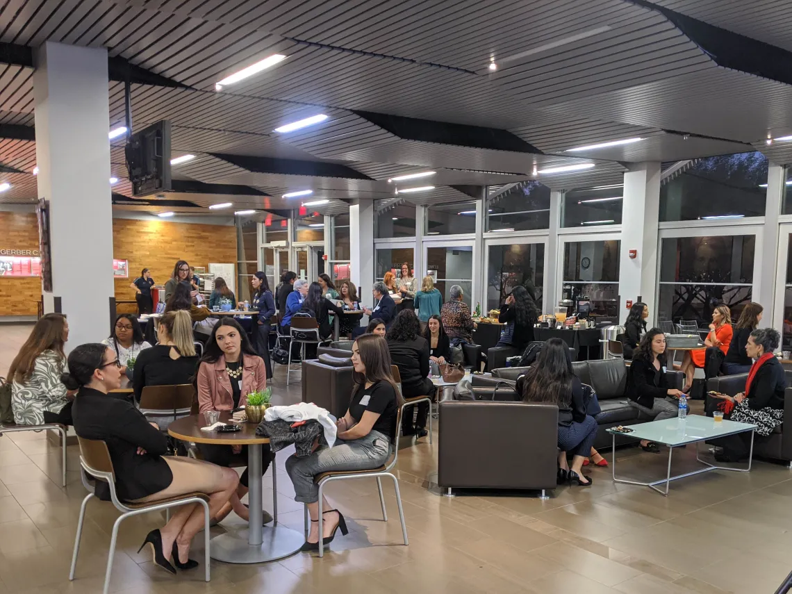 A Lawtina Mentoring Program networking gathering in early 2020. A Lawtina Mentoring Program networking gathering in early 2020.