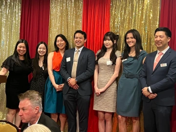 Shim (second to left) with Thomas Tang Scholarship recipients 
