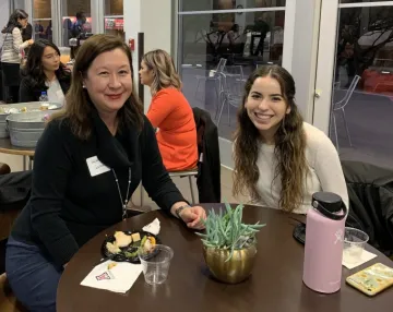 Urias, right, at her initial meet-and-greet with her mentor, Pima County Superior Court Commissioner Helena Seymour. Urias, right, at her initial meet-and-greet with her mentor, Pima County Superior Court Commissioner Helena Seymour.